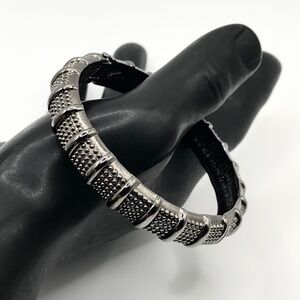 Cookie Lee Bracelet Easy On Gun Metal Urban Survival Whimsy Goth Grunge 7 1/4